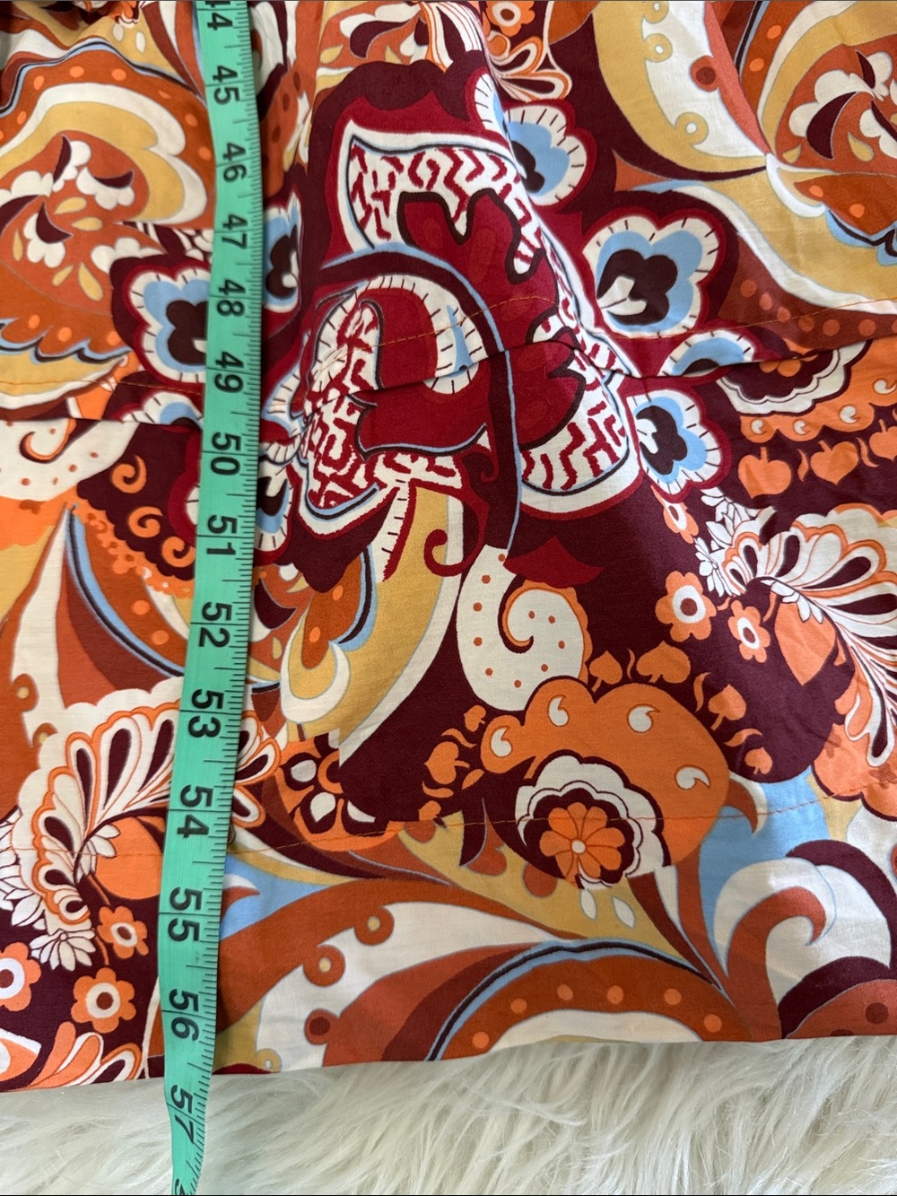 Anthropologie The Summerset Women's Orange Paisley Maxi Dress Size L - Picture 15 of 16